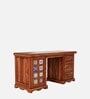 Siramika Sheesham Wood Writing Table In Honey Oak Finish