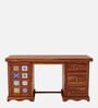 Siramika Sheesham Wood Writing Table In Honey Oak Finish