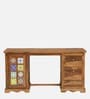Siramika Sheesham Wood Writing Table In Rustic Teak Finish