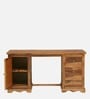 Siramika Sheesham Wood Writing Table In Rustic Teak Finish