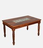 Siramika Sheesham Wood 6 Seater Dining Table In Honey Oak Finish