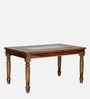 Siramika Sheesham Wood 6 Seater Dining Table In Provincial Teak Finish