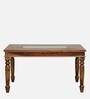 Siramika Sheesham Wood 6 Seater Dining Table In Provincial Teak Finish