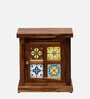 Siramika Sheesham Wood Bedside Table (Rhs Door) In Provincial Teak Finish