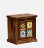 Siramika Sheesham Wood Bedside Table (Rhs Door) In Provincial Teak Finish