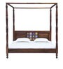 Siramika Sheesham Wood King Size Poster Bed in Provincial Teak Finish