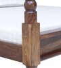 Siramika Sheesham Wood King Size Poster Bed in Provincial Teak Finish