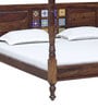 Siramika Sheesham Wood King Size Poster Bed in Provincial Teak Finish