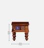 Siramika Sheesham Wood Bedside Table In Honey Oak Finish