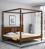 Siramika Sheesham Wood King Size Poster Bed in Provincial Teak Finish