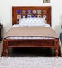 Siramika Solid Wood Single Bed In Honey Oak Finish