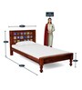 Siramika Solid Wood Single Bed In Honey Oak Finish