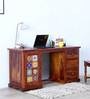 Siramika Sheesham Wood Study Table in Honey Oak finish