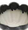 Sirisha Studio 900ml Pottery Flower White & Black Ceramic  Serving Bowl