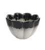 Sirisha Studio 900ml Pottery Flower White & Black Ceramic  Serving Bowl