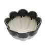 Sirisha Studio 900ml Pottery Flower White & Black Ceramic  Serving Bowl