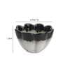 Sirisha Studio 900ml Pottery Flower White & Black Ceramic  Serving Bowl
