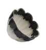 Sirisha Studio 900ml Pottery Flower White & Black Ceramic  Serving Bowl