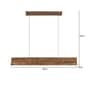 Sirius 36 Brown Solid Wood Linear LED Hanging Light