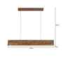 Sirius 36 Brown Solid Wood Linear LED Hanging Light