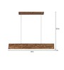 Sirius 48 Brown Solid Wood Linear LED Hanging Light