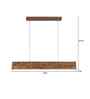 Sirius 48 Brown Solid Wood Linear LED Hanging Light