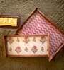Sirohi Kanaier Glass & Wooden Serving Tray