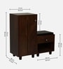 Sit & Stow 12-Pairs Shoe Cabinet In Classic Walnut Finish With Seating
