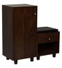 Sit & Stow 12-Pairs Shoe Cabinet In Classic Walnut Finish With Seating