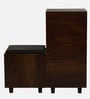 Sit & Stow 12-Pairs Shoe Cabinet In Classic Walnut Finish With Seating