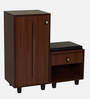 Sit & Stow 12-Pairs Shoe Cabinet In Walnut Finish With Seating
