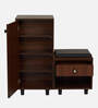 Sit & Stow 12-Pairs Shoe Cabinet In Walnut Finish With Seating