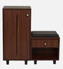 Sit & Stow 12-Pairs Shoe Cabinet In Walnut Finish With Seating