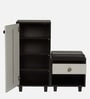 Sit & Stow 12-Pairs Shoe Cabinet In Wenge and White Finish With Seating