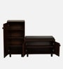 Sit & Stow 16-Pairs Shoe Cabinet In Classic Walnut Finish With Seating