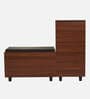 Sit & Stow 16-Pairs Shoe Cabinet In Walnut Finish With Seating