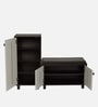 Sit & Stow 16-Pairs Shoe Cabinet In Wenge & White Finish With Seating