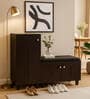 Sit & Stow 16-Pairs Shoe Cabinet In Wenge Finish With Seating