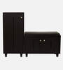 Sit & Stow 16-Pairs Shoe Cabinet In Wenge Finish With Seating
