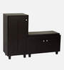 Sit & Stow 16-Pairs Shoe Cabinet In Wenge Finish With Seating