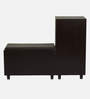 Sit & Stow 16-Pairs Shoe Cabinet In Wenge Finish With Seating