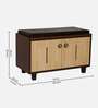 Sit & Stow 8- Pairs Shoe Rack With Seating In Walnut &  Oak Finish 