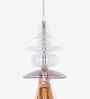 Sitara Glass Hanging Lamp Gold Small