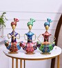 Multicolor Metal Sitting Sardar Musicians Decorative Showpiece Set Of 3