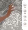 Siver Simply Florl Printed 400 TC Cotton Super King Sized Bedsheet with 2 Pillow Covers