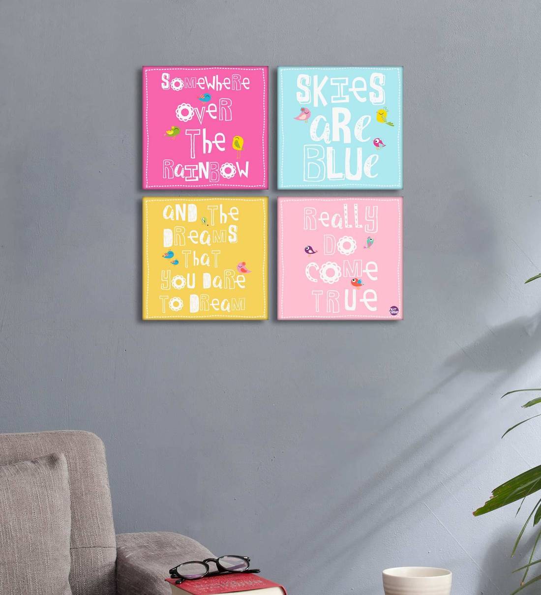 Buy Skies Are Blue Digital Painting Wall Art By Nutcase Online Kids Wall Art Kids Decor Kids Furniture Pepperfry Product