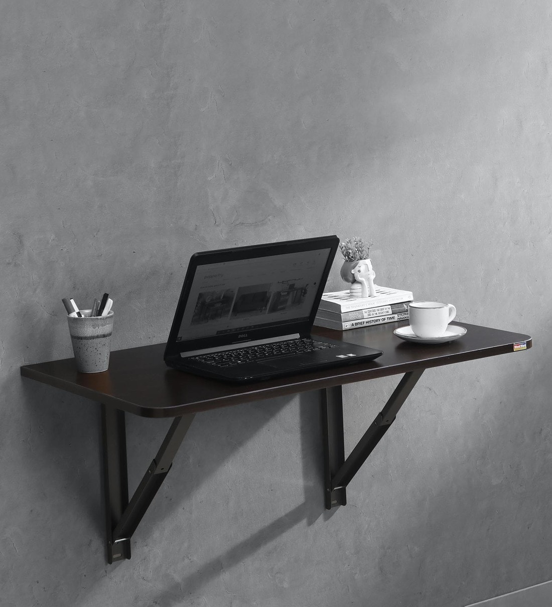 Buy Sky Wall Mounted Large Multipurpose Table in Wenge Finish by