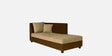 Skiver Fabric 5 Seater LHS Sectional Sofa In Toffee Brown & Amphora Brown Colour