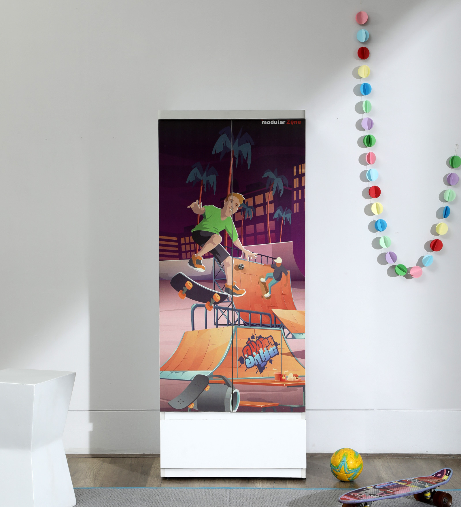 Buy Skater Boy Kids Wardrobe in Cool White Colour at 100% OFF by ...