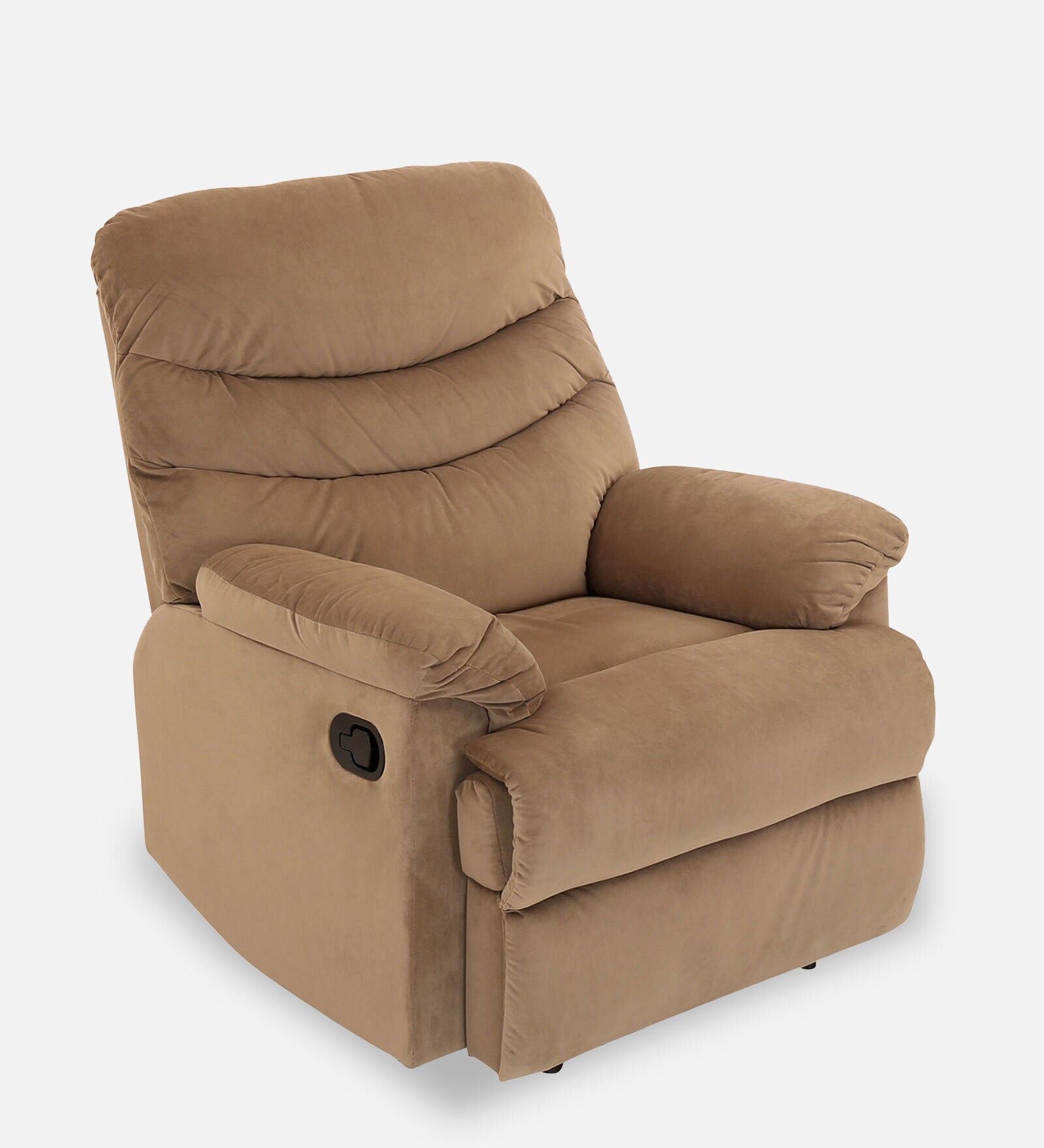 Skelton Fabric 1 Seater Manual Recliner in Brown Colour